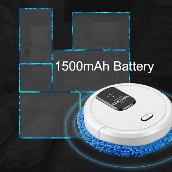 3 In 1 Electric Sweeper Floor Mop Cordless Vacuum Robot With Wet Dry Mopping Smart Spray Mini Washing Cleaners For Home Cleaning (random Color).