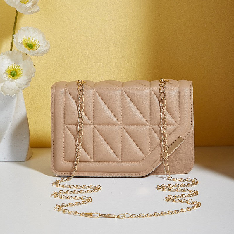 Black Luxury Handbags And Purse Women PU Leather Messenger Shoulder Bag Plaid Female Crossbody Bag Tassel Quilted Brand.
