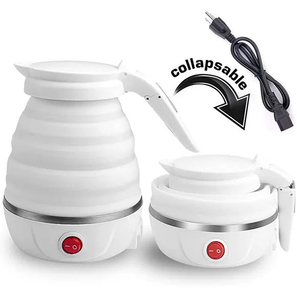 Fast Water Boiling 600 Ml Portable Kettle Travel Kettle Foods Boils Quickly Silicone Small Collapsible Foldable Electric Sports Bottles(random Color).