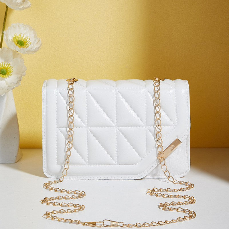 Black Luxury Handbags And Purse Women PU Leather Messenger Shoulder Bag Plaid Female Crossbody Bag Tassel Quilted Brand.