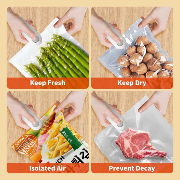 Heat Sealing Machine 2 In 1 Cutting And Sealer Usb Rechargeable Food Sealer Mini Sealer For Snack Storage Food Sealer For Chip Bags, Plastic Bags, Food Storage, Etc(random Color)