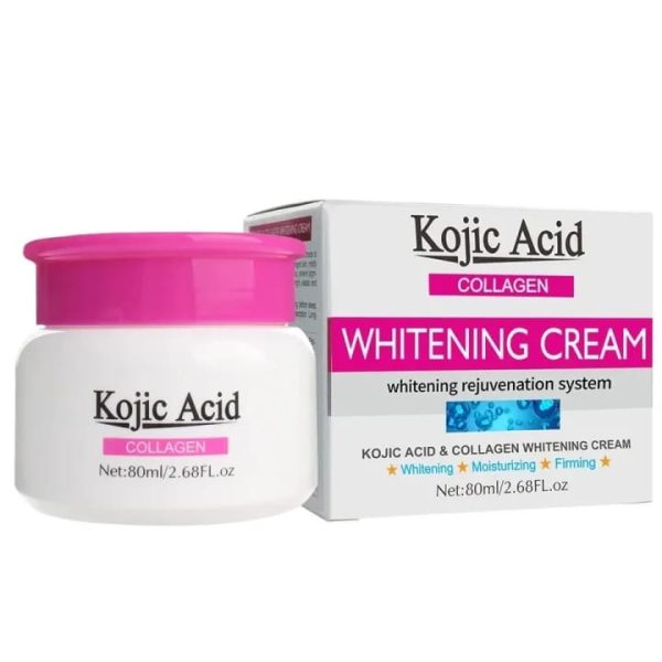 Kojic Acid Collagen Whitening Cream Bleaching Face Body Lightening Cream Underarm Armpit Whitening Cream 80ml.