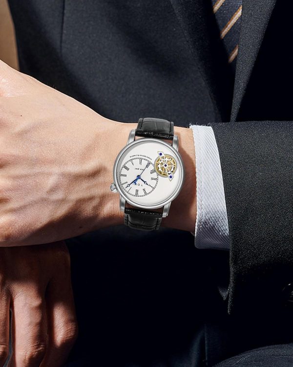 Men’s Watch Analog Leather Wrist Watch – Elegant Quartz Watch With Double Strap & 3atm Waterproof ( Random Color ).