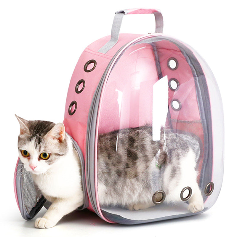 Cat Pet Carrier Backpack Transparent Capsule Bubble Pet Backpack Small Animal Puppy Kitty Bird Breathable Pet Carrier for Travel.